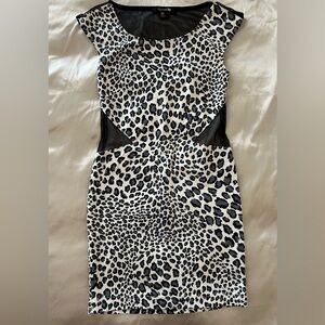 Forever 21 Black and White Animal Print Mini Dress